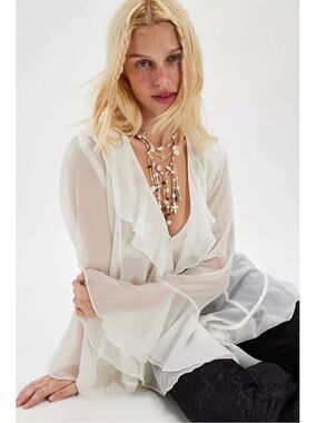 Free People Bohemian Ariana Ost Mother of Pearl Something Beautiful Necklace NWT